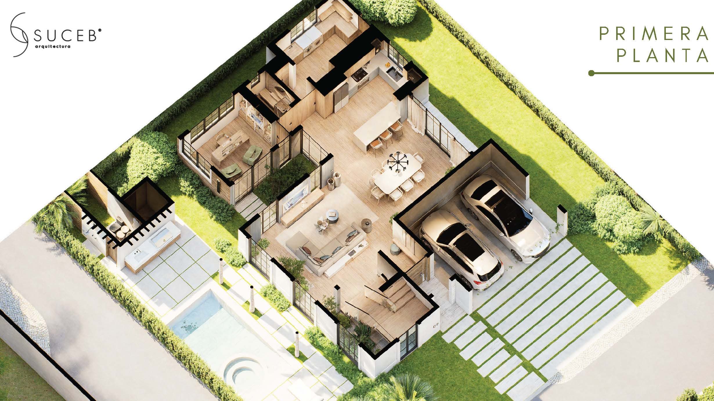 Model C First Floor Isometric View