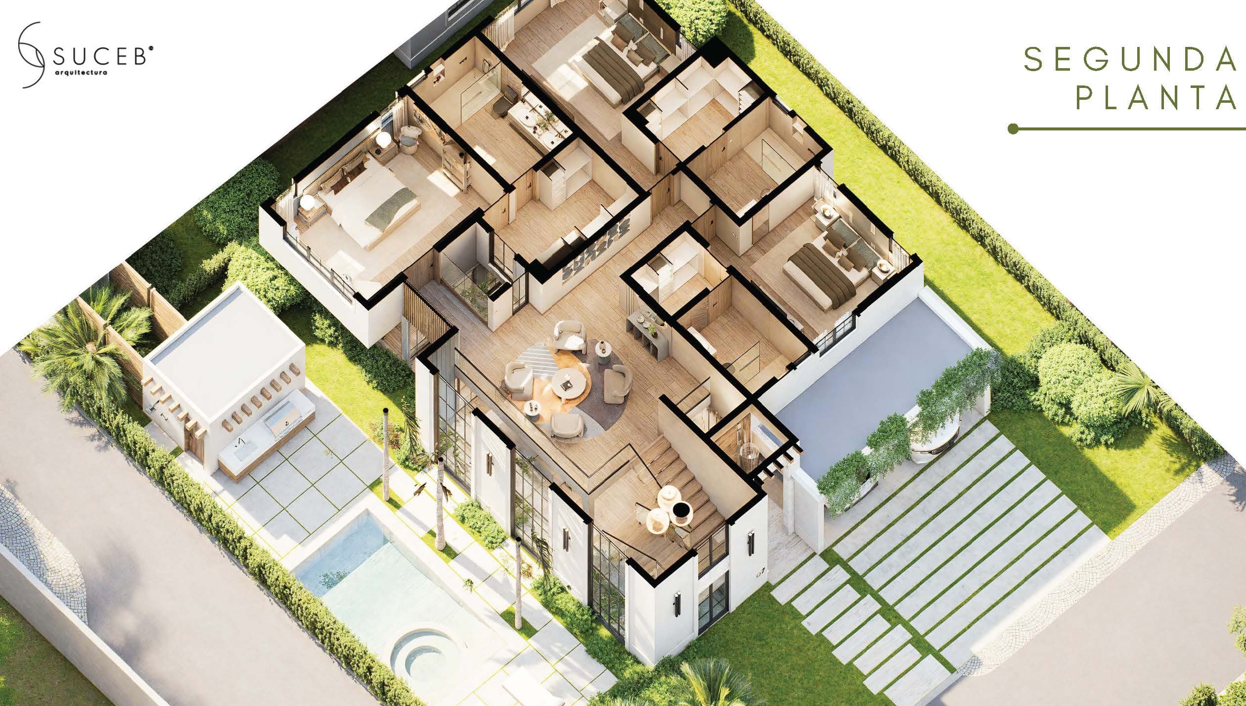 Model C Second Floor Isometric View