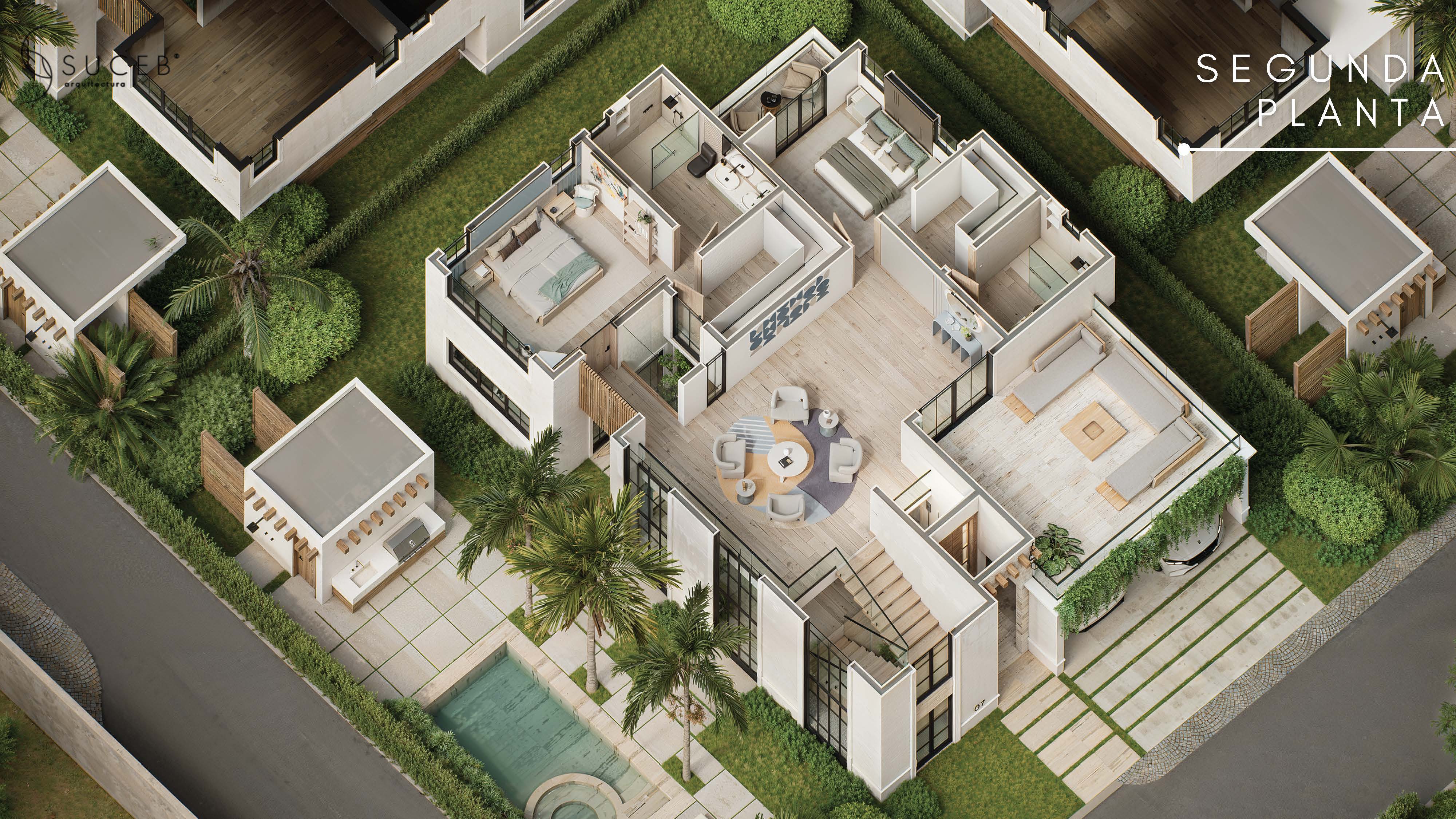 Model B Second Floor Isometric View