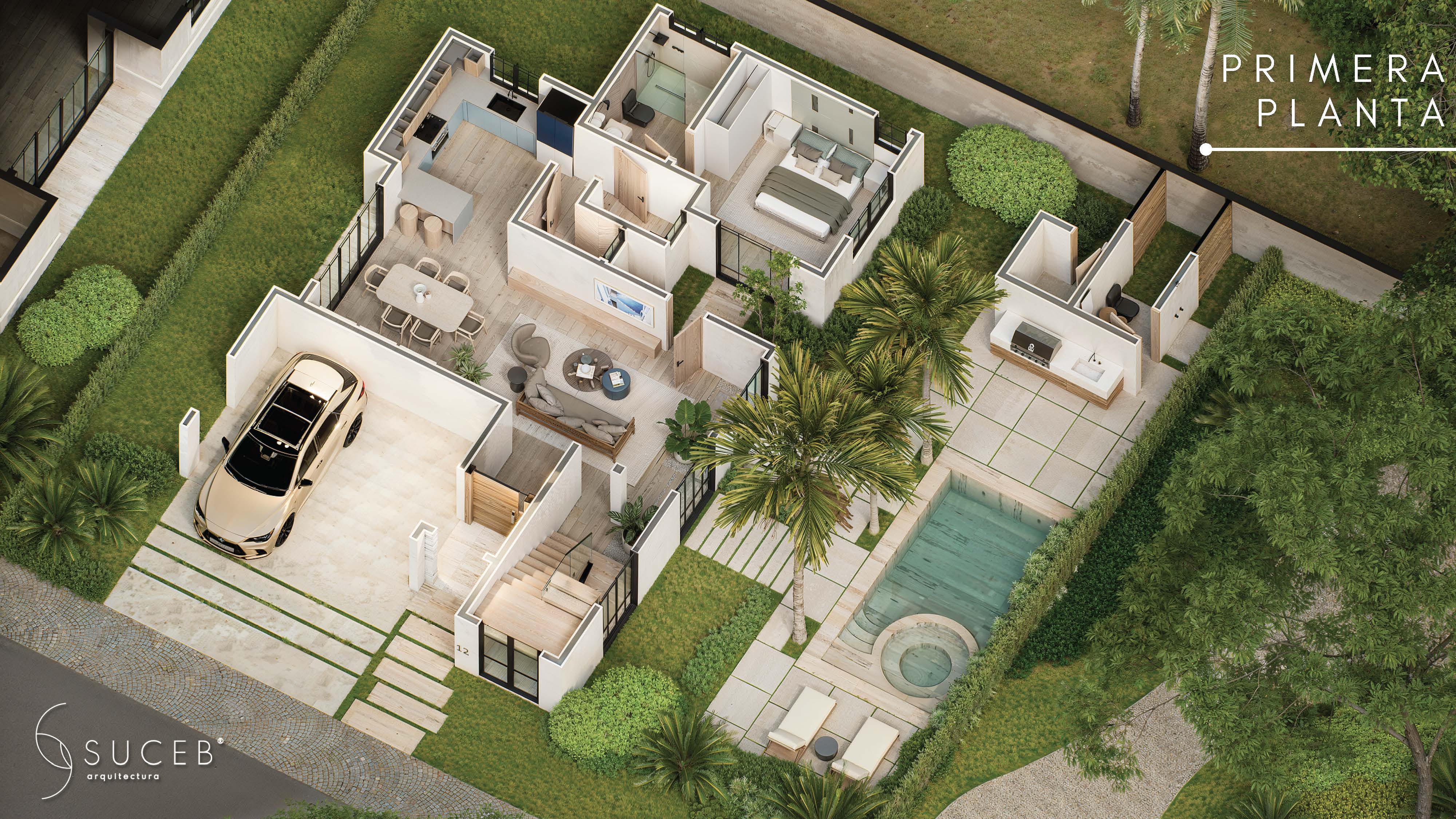 Model A First Floor Isometric View
